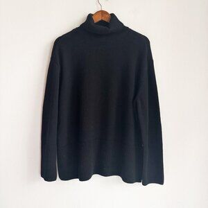 GAP Black Turtleneck 100% Cotton Minimalist L